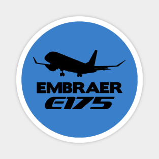 Embraer E175 Silhouette Print (Black) Magnet